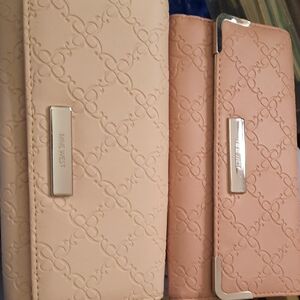 Nine West Blush and Peach Wallet Set